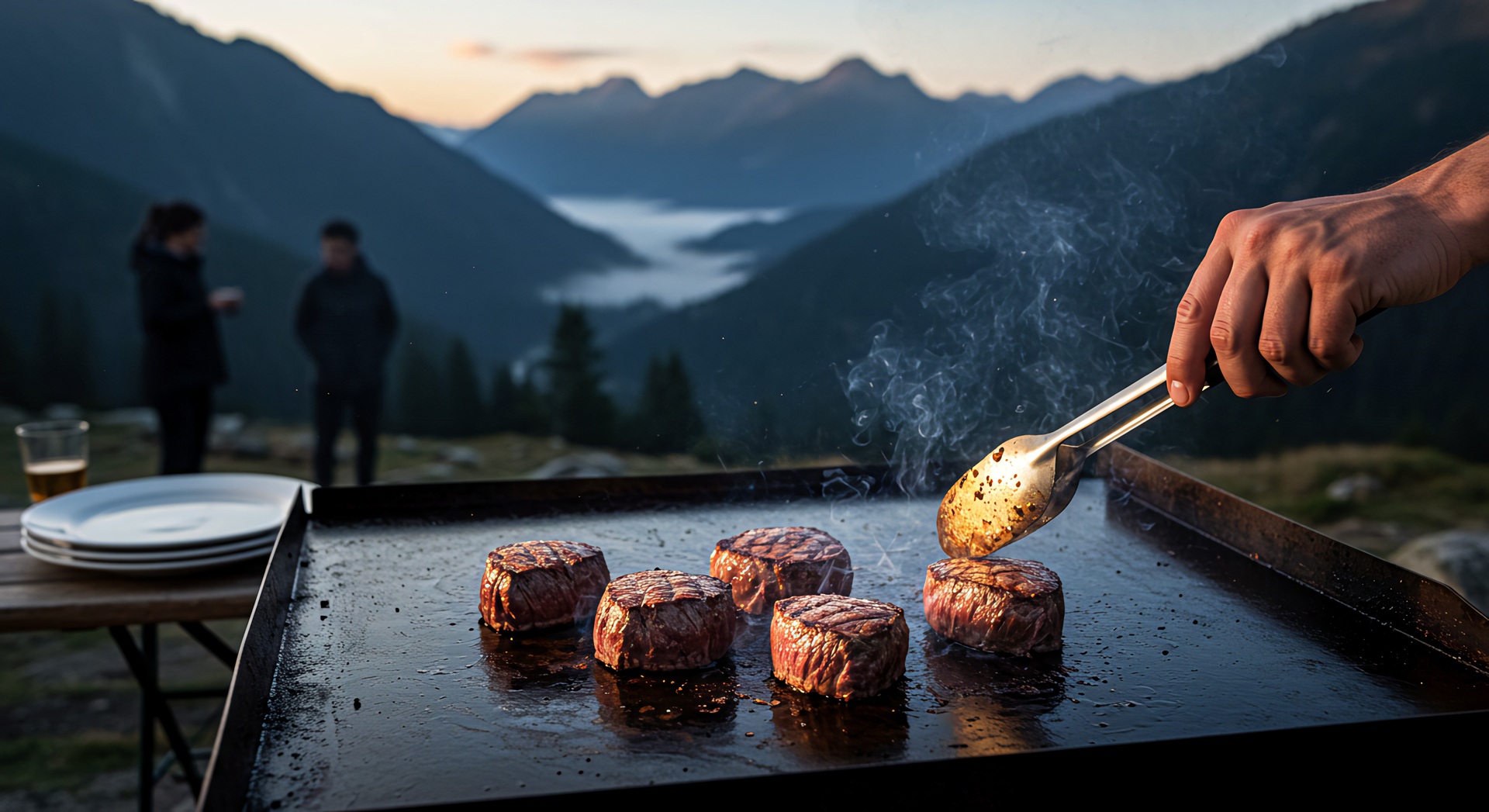 Grillen mit Aussicht bei Sonnenuntergang | Stühle mieten